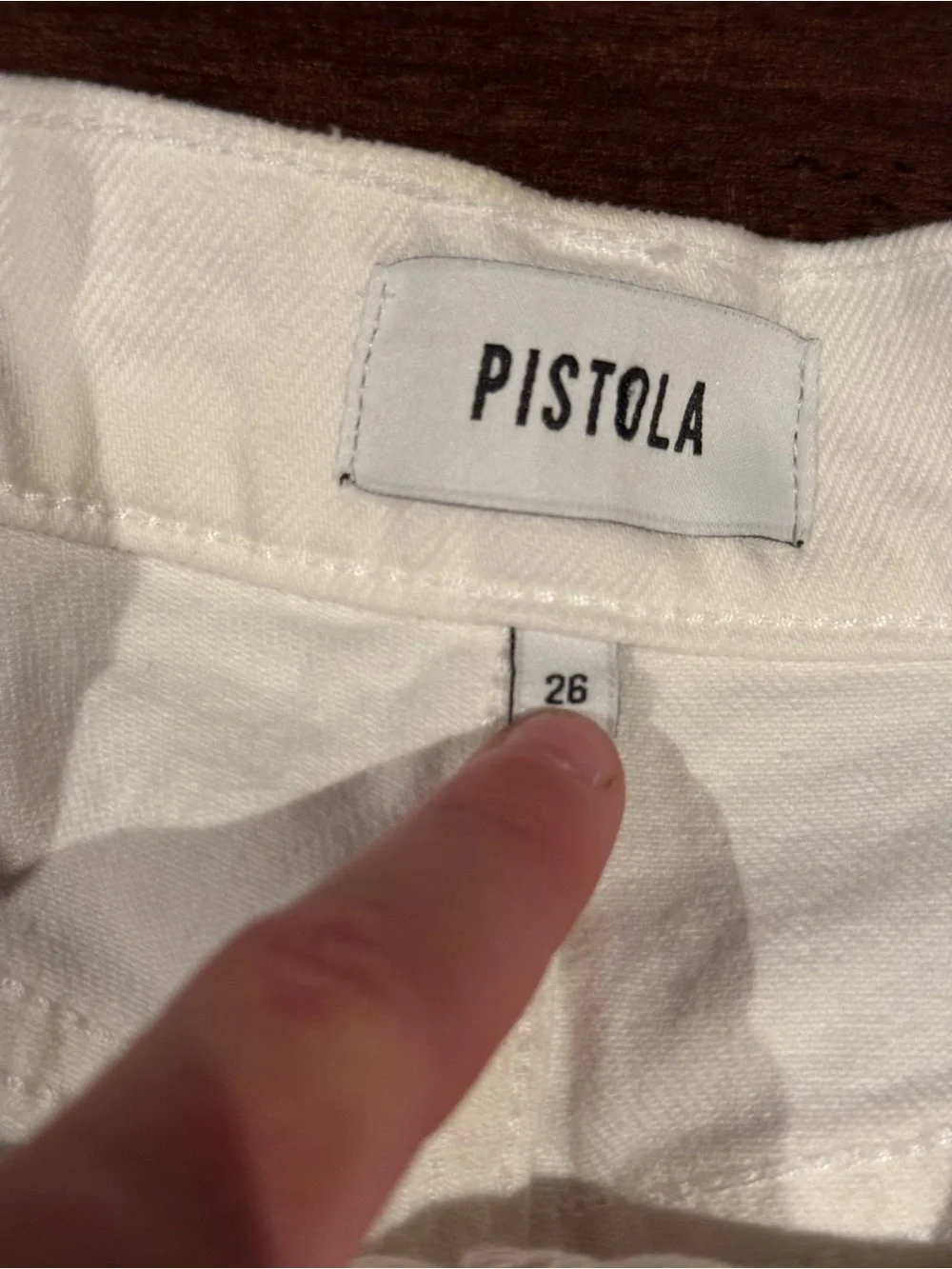 Pistola Nolan Relaxed Straight Cut Off White Size 26